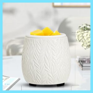 WHITE CERAMIC WAX MELT BURNER