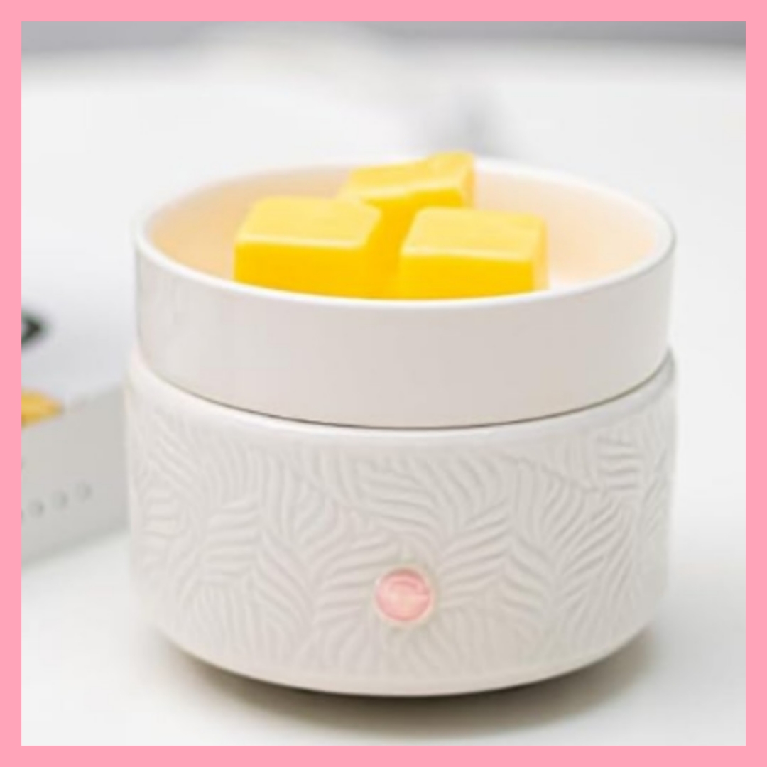 EMBOSSED LEAVES 3 IN 1 WAX BURNER