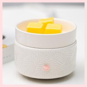 EMBOSSED LEAVES 3 IN 1 WAX BURNER